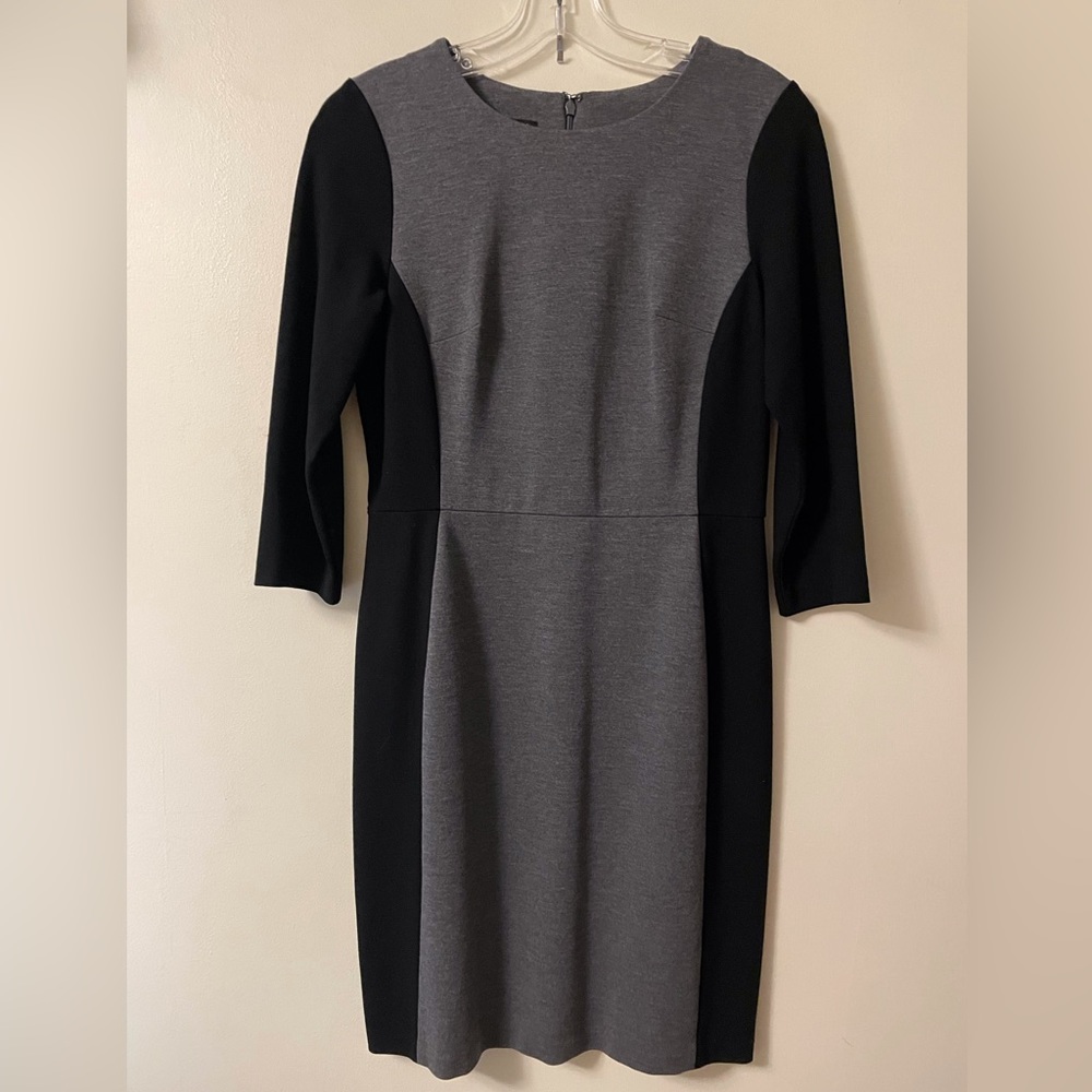 Black and grey color block knit dress Size 4P